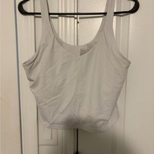 Women's White Cropped Bra Tank Top